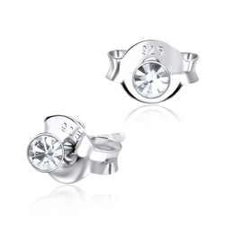 Roundy Stone Silver Stud Earring ST-1103 (2.2mm)